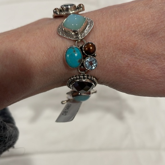 The Dreamer Sterling and Multi gemstone Bracelet - Picture 3 of 9